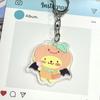 Anillo de Natación de Verano de Dibujos Animados Sanrio Llavero Acrílico de Anime Perro Calabaza Lindo Decorativo Pequeño para Bolso