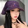 Chapéu Turban Graffiti de Personalidade de Nicho Estilo de Rua para Mulheres, Novo Modelo Primavera 2026, Aba Larga, Boné de Baseball Emagrecedor de Rosto