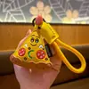 Colgante Creativo de Cuero para Comida Llavero de Comida Lindo Dibujo Animado para Mochila Colgante para Llaves de Coche de Cuero PU para Niños y Niñas