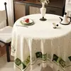 Toalha de Mesa Redonda Retrô Americana Impermeável à Prova de Óleo Sem Lavagem À Prova de Escaldamento Toalha de Mesa para Mesa de Jantar Toalha de Mesa para Mesa de Centro Toque de Luxo Leve High-end