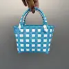 Bolso de Mano Tejido de Plástico Personalizado Cesta Tejida de Plástico Cesta de Regalo DIY Bolso de Calle del Pequeño Libro Rojo