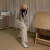 Pantalones de pana de pierna ancha de cintura alta para mujer 2025 Otoño e Invierno Nuevo Suelto Recto Casual Caído Estudiante Casual Pantalones Largos