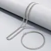 Pulseira Simples de Corrente Lisa Dupla Trançada Quadrada Polida Atacado Hip-Hop Personalizada Vários Tamanhos Corrente Chicote Aço Titânio Colar Masculino