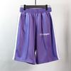 Pantalones Cortos Casuales de Verano de Moda con Rayas de Ángel y Bloques de Color, Fabricante de Comercio Exterior Transfronterizo, Venta al por Mayor, Pantalones Deportivos en Stock