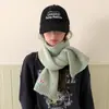 Cachecol de Lã Tricotado Cor Lisa Estilo Coreano Outono e Inverno para Mulheres, Proteção Quente para o Pescoço, Cachecol de Proteção contra o Frio, Engrossado Versátil para Estudantes