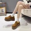 Novas Botas de Neve Grossas com Forro de Fleece e Sola Grossa para Inverno Femininas Neve 2026 Sapatos de Algodão Birkenstock Sapatos com Elevação Mocassins