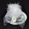 Fábrica direto cocar brinquedo boneca chapéu vestido Princesa acessórios de cabelo rede flor galo 6 centavos Bebê 7cm chapéu de animal de estimação