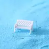 Banco blanco, parque, asiento, musgo, suculenta, paisaje en miniatura, accesorios de botella ecológica, materiales decorativos, adornos pequeños