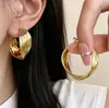 Brincos de Argola Grandes Versáteis Moda de Luxo Leve Estilo Europeu e Americano Brincos de Ouro Exagerados Requintados Presilhas de Orelha Multicamadas Joias de Orelha