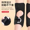 Rodilleras Cálidas de Imitación de Piel de Conejo, Engrosadas y Forradas de Felpa, Doble Capa Compuesta Estilo Velcro Rodilleras a Prueba de Viento para Ciclismo