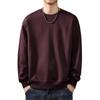 Moletom Masculino Liso de Peso Pesado 360g, Novo Estilo Outono, Casual Retro Americano Solto com Mangas Longas e Gola Redonda