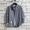 Camisa Xadrez Masculina Manga Longa Estilo Coreano Solta Moderna Bonita Tamanho Grande Jaqueta Estudante Primavera e Verão Nova Camisa Masculina