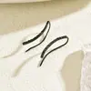 Pendientes de Estilo Europeo y Americano de Lujo Ligero Transfronterizos, Ganchos y Clavos Geométricos de Línea en Forma de U, Pendientes de Gama Alta de Nicho al por Mayor