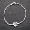 Moda INS nicho luxo Alto senso novo Francês elegante flor brilhante zircônia pulseira florzinha pulseira