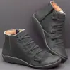 Botas femininas estilo Martin, tamanho grande, estampa de leopardo, sapatos de inverno, botas curtas de cano médio baixo, estilo europeu e americano, modelo novo, quentes, Wish