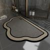 Alfombrilla de Baño de Barro Diatomeas Resistente a la Suciedad con Forma Especial Nórdica Alfombrilla de Baño Absorbente Antideslizante Alfombrilla para Puerta Secado Rápido y Fácil de Cuidar