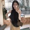 Camisa sin mangas estilo coreano con cuello halter para mujeres gorditas Hermana Mayor Top holgado que disimula la barriga Nuevo estilo de verano Camisa de muñeca plisada para mujer