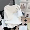 Camiseta Feminina de Manga Curta Verão 2026 Novo Estilo Solta Novo Estilo Chinês Top Estampado Estilo Nacional Versátil Emagrecedor Camiseta
