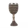 Copa de Vino Calavera Taza Calavera de Resina Vajilla Personalizada Decoración del Hogar Copa de Vino Tinto Calavera con Revestimiento Interior de Acero Inoxidable