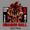 Fornecimento transfronteiriço em estoque de personagens de desenhos animados japoneses Super Saiyan T-shirt impressão de transferência térmica de tinta branca hot stamping agora feito