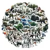 Pegatinas de graffiti de animales naturales 50 transfronterizas para vaso de agua, teléfono móvil, ordenador, equipaje, pegatinas decorativas impermeables al por mayor