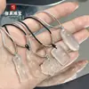 Colgante de Chalcedonia Blanca Tipo Hielo Melón de la Suerte y Frijol de la Suerte, Ágata Blanca Natural Gato Kt y Oso Jade Joyería al por Mayor Suministro en Vivo