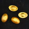 Oro Arena Sólido Simulación Mini Aleación Brillante Pequeños Adornos Regalo Chino Lingote