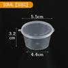 Caja de Vasos Desechables para Salsa Plástico de Grado Alimenticio Empaque para Té de Frutas Caja de Condimentos Vaso Desechable para Salsa Caja para Dips