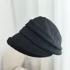 Sombrero de pescador plisado estilo Yamamoto japonés para mujer, nuevo sombrero plano de pico de pato vintage otoño 2026, gorra de vendedor de periódicos apilada