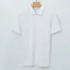 Selección premium de polo de alta gama de algodón Sorona, de doble cara, cuello sin costuras, polo de manga corta de algodón de Xinjiang para hombre