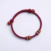 Pulsera Roja de Abalorios Portátil Tejida a Mano, Pulsera de Accesorios de Abalorios del Año Zodiacal, Plata Esterlina Dorada DIY, Año del Tigre
