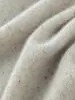 Suéter de cashmere grosso de três fios estilo vintage francês para mulheres, pulôver jacquard de gola redonda, camisa base de tricô de manga longa com modelagem solta