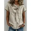 AliExpress Cross-Border 2026 Verão Novo Cor Sólida Amarração Moda Elegante Mais Vendido Top Feminino