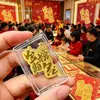 Pegatina de Oro Puro 999 para Teléfono con Diseño Dorado, Pegatina Dorada Temática de Dinero, Riqueza y Prosperidad, Pegatina Dorada del Año del Caballo, Personalizable