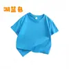 88 Candy Color T-shirt Algodão Infantil Manga Curta T-shirt T-shirt Infantil Em Torno Do Pescoço Solto Casual Meia Manga Das Crianças