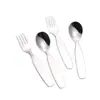 Colher Peiliheng de Aço Inoxidável 304 para Uso Doméstico Infantil Colher de Sopa Redonda Simples Utensílio de Mesa