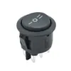 Certificado ETL pelos EUA, interruptor redondo KCD1 com marcações completas, 2/3/6 pinos, 2/3 posições, furo de montagem de 20 mm, interruptor basculante