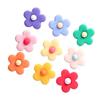 Flor de cinco pétalas de resina fosca Hyun-a florzinha fofa PVC adesivo macio patch pingente de chaveiro DIY chave