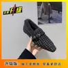 Mocassins Aumentadores de Altura Estilo Brogue Retrô com Forro de Pelúcia, Mocassins de Calçar, Sapatos Femininos Outono e Inverno 2026