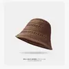 Sombrero de Paja Tejida para Mujer, Sombrero de Sol para Playa de Verano y Viajes, Sombrero de Pescador para Vacaciones, Sombrero de Sol Hueco Transpirable Fácil de Guardar