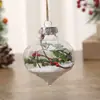 Bola de Natal Irregular Decoração de Janela de Natal Bola de Plástico Bola Pendurada de Natal PET de Alta Transparência Ornamento Pendurado Atacado