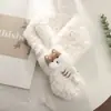 2025 Nuevo Estilo Coreano Lindo Perro de Peluche Bufanda Cruzada para Mujer Otoño e Invierno Cálida y Versátil Protector de Cuello de Moda