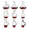 Conjunto de decantador de vinho de cristal estilo europeu, para uso doméstico, apresentando uma jarra de vinho de vidro com um design único e criativo, e um bico pourer rápido