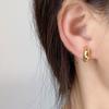 Pinza de oreja geométrica circular retro Lvxin para espiral de mosquitos sin agujero en la oreja al por mayor clip de oreja simple con temperamento sensación nicho