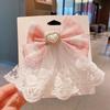 Horquilla de malla con lazo de princesa para niña, horquilla para la nuca, accesorios para el cabello de niña, accesorios para el cabello de hada estilo Mori para bebé