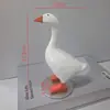 Estatua de Ganso de Porche Personalizada Giddy de Gran Venta Transfronteriza Decoración de Escultura de Ganso Blanco para Jardín