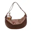 Bolso Tipo Dumpling Retro de Moda Transfronterizo para Mujer, Gran Capacidad, Nuevo Modelo 2026, Bolso de Hombro Suave de Cuero para Viajes Diarios, Bolso Cruzado de Alta Gama