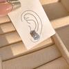 Pendientes de botón sin oreja, personalizados, con clip magnético para hueso de oreja, para mujer, con piedra absorbente de hierro, temperamento masculino, pendientes de circonita Super Flash que combinan con todo.