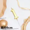 0-9 Velas Metálicas Nuevas para Hornear Pasteles de Cumpleaños Enchufe Fiesta Creativo Pastel Velas Digitales Chapadas en Oro