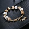 Pulsera Estilo Ins Dorada DIY Pulsera de Cuentas Estilo Sudeste Asiático Hecho a Mano Mariposa Pulseras Apilables Joyería Regalo